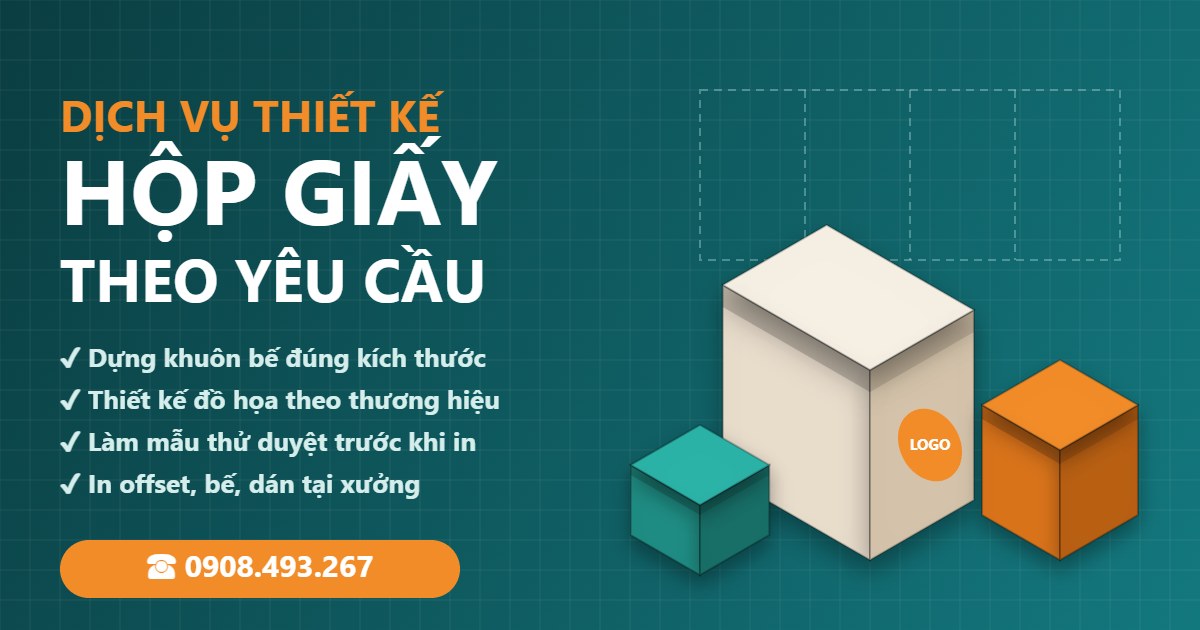 Dịch vụ thiết kế hộp giấy theo yêu cầu tại In Ấn Song Trần