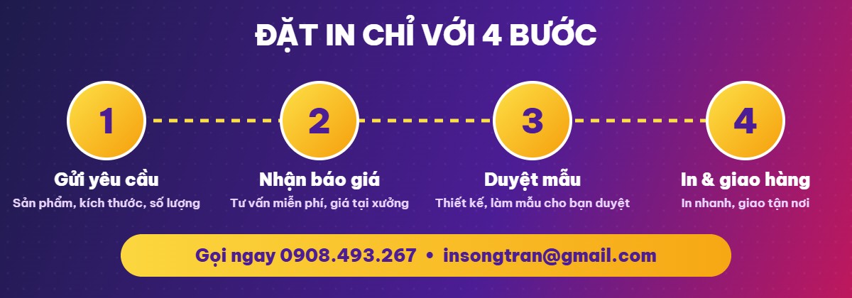 Đặt in tại Song Trần chỉ với 4 bước