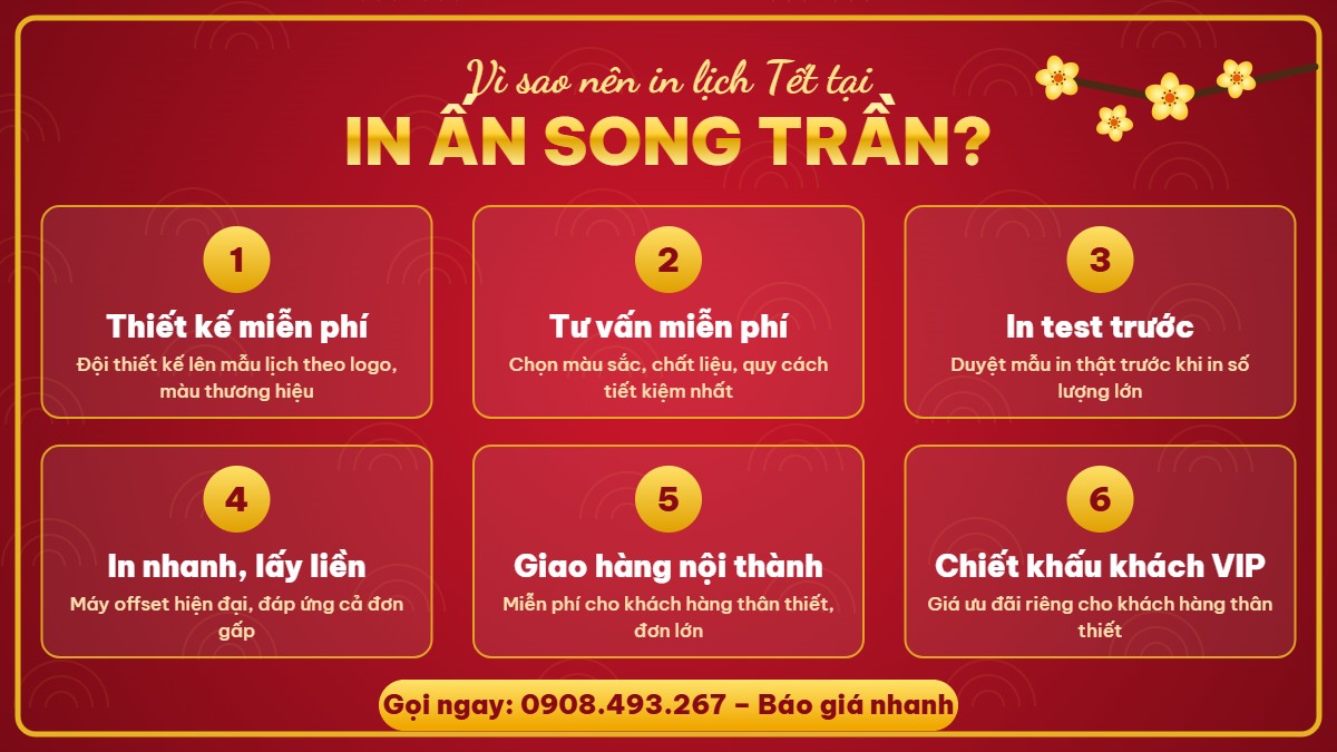 6 lý do nên in lịch Tết tại In Ấn Song Trần